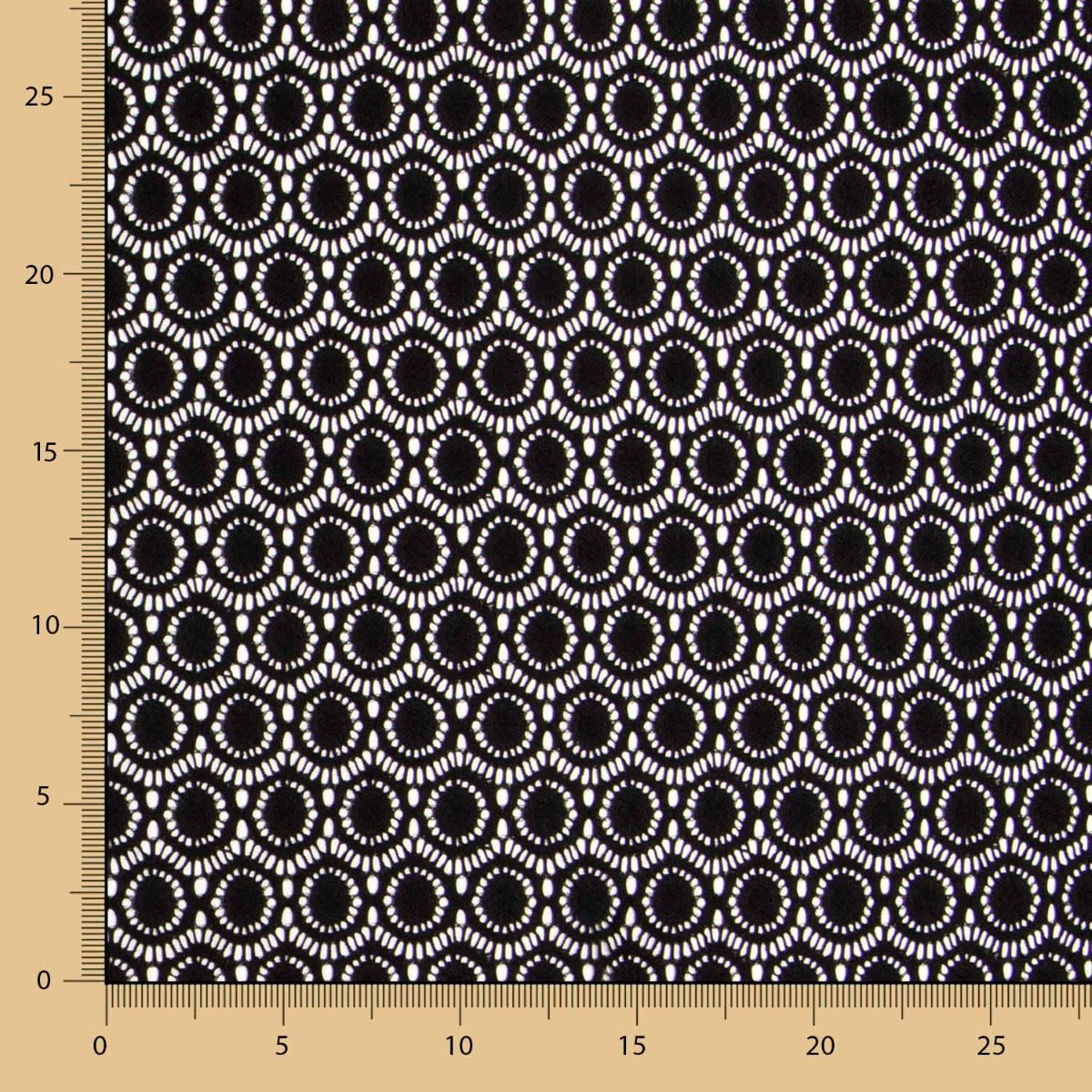 Geometrische schwarze Stretch-Spitze - Ribes y Casals
