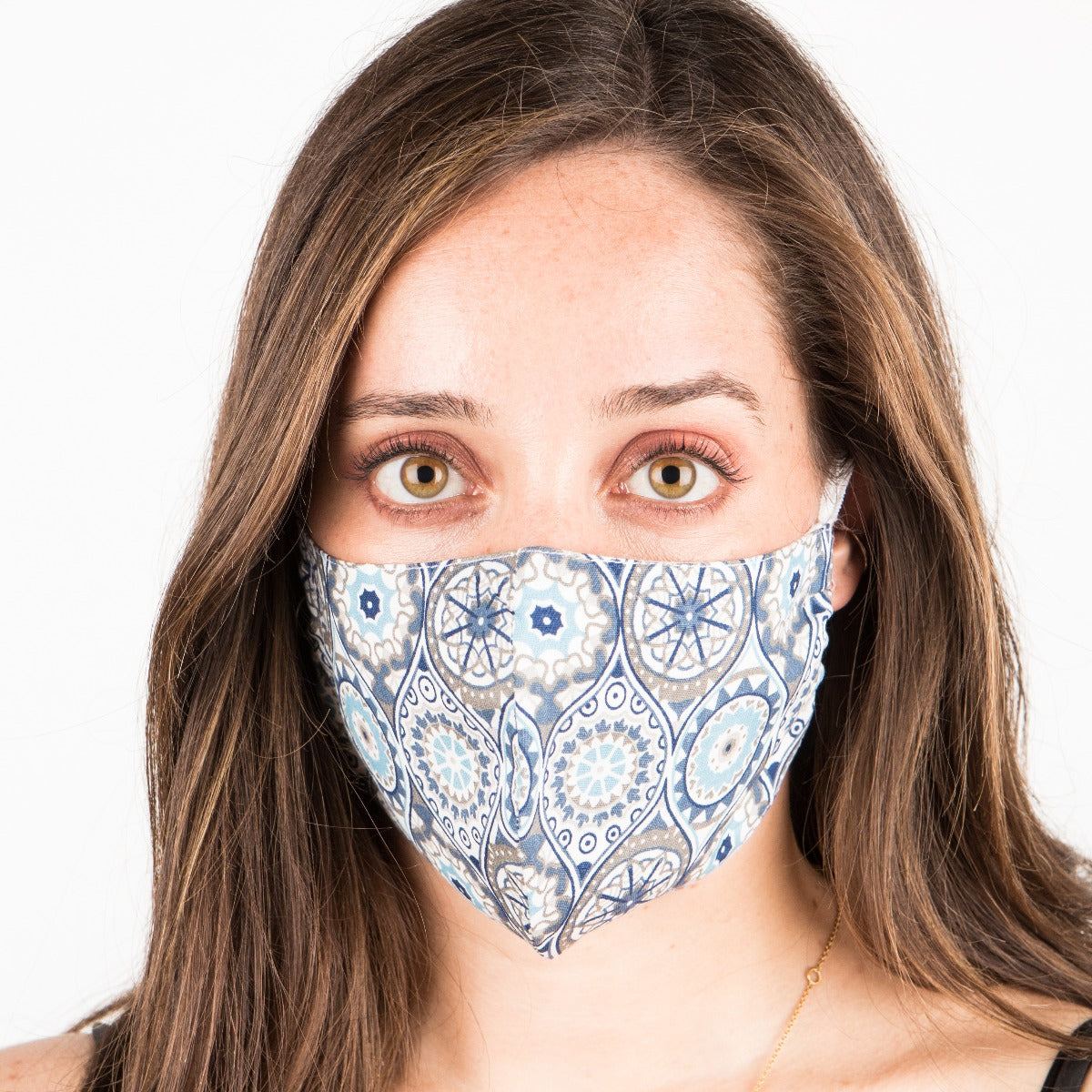 Hygienemaske Mosaik Blau - Ribes y Casals