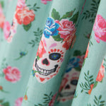 Popeline Calaveras Grün - Ribes y Casals
