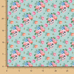 Popeline Calaveras Grün - Ribes y Casals