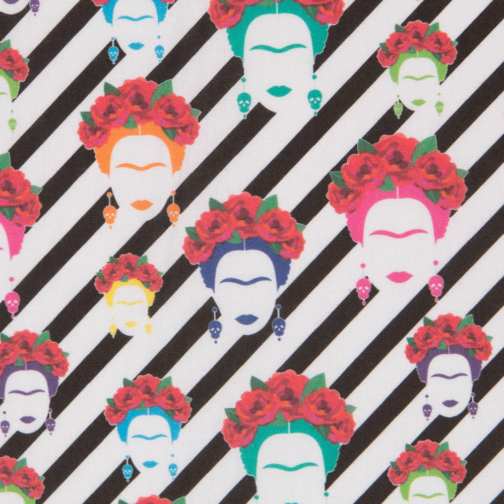Frida Kahlo Retro Popeline - Ribes y Casals