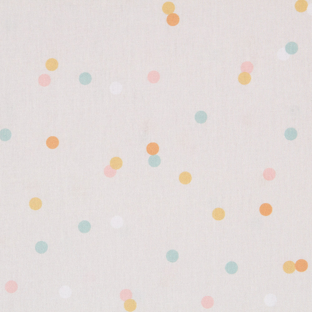 Baumwolle Polka Dots Beige Hintergrund - Ribes y Casals