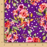 Lila Tupfen und Blumen Krepp - Ribes y Casals