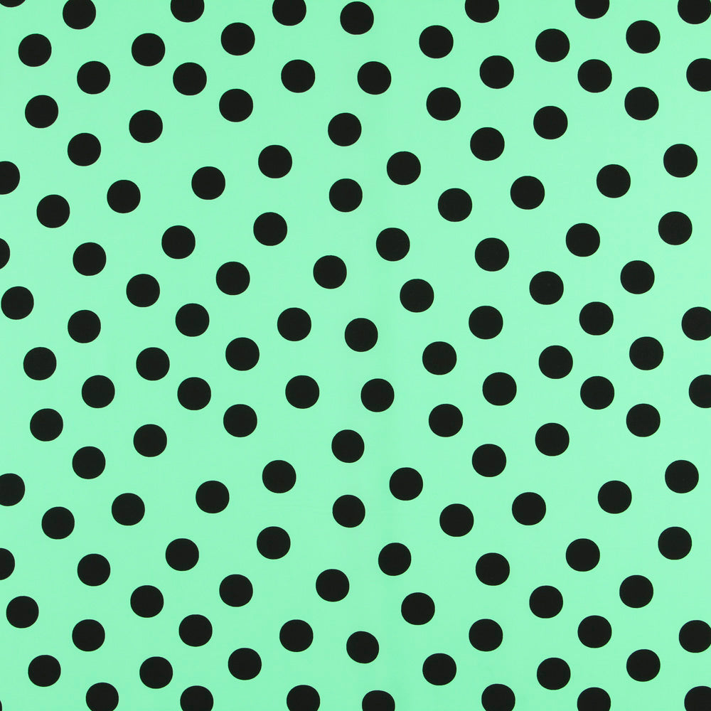 Krepp-Polka-Dots Braun 35mm Grün - Ribes y Casals
