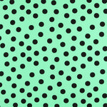 Krepp-Polka-Dots Braun 35mm Grün - Ribes y Casals