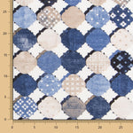 Blaues Patchwork bedrucktes Segeltuch - Ribes y Casals