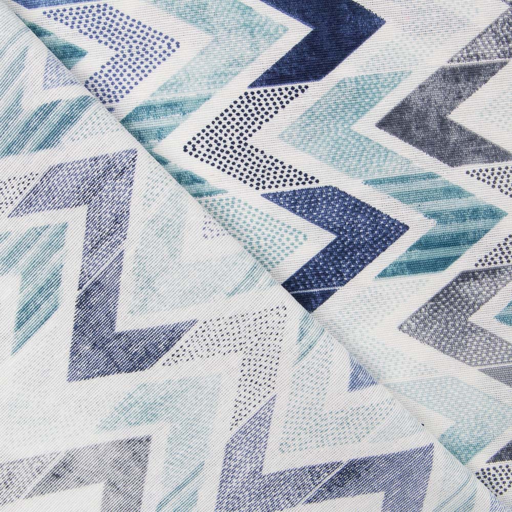 Chevron Blue Bedrucktes Segeltuch - Ribes y Casals