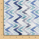 Chevron Blue Bedrucktes Segeltuch - Ribes y Casals