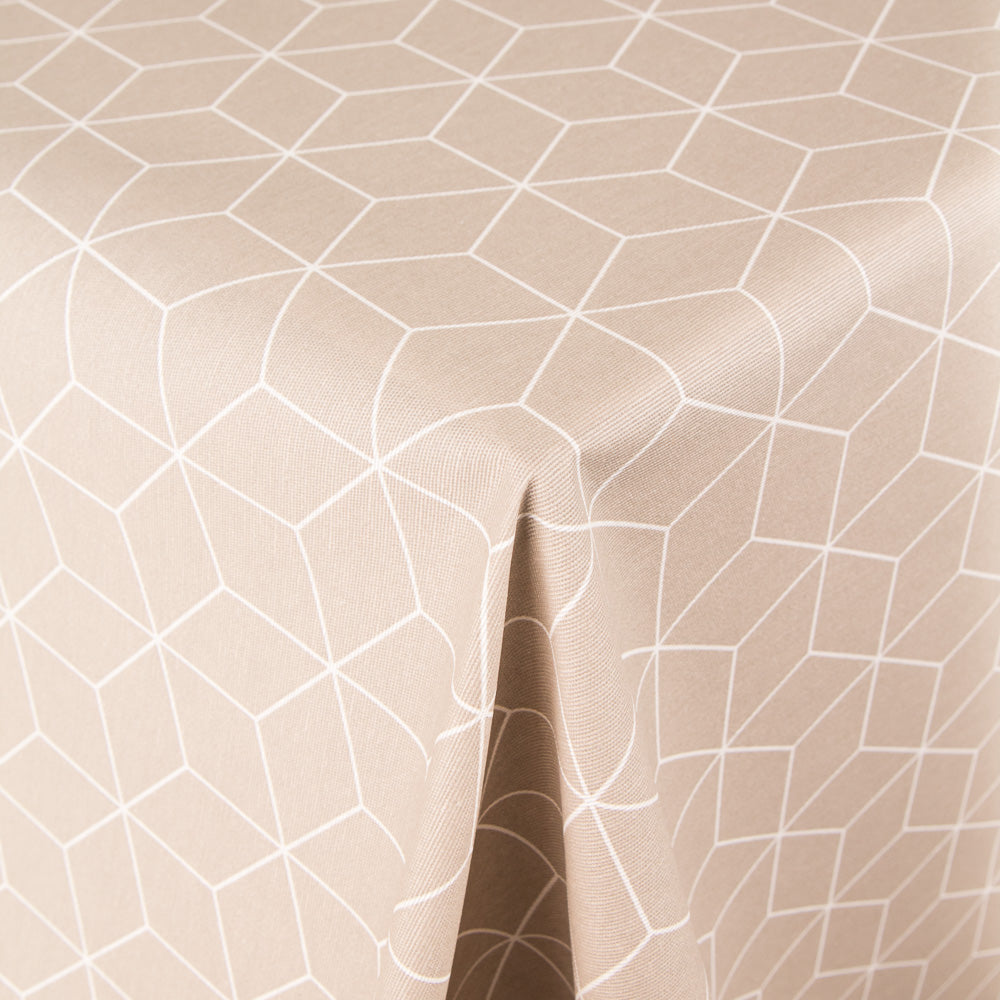 Anti-Fleck-Tischdecke Cube Beige - Ribes y Casals