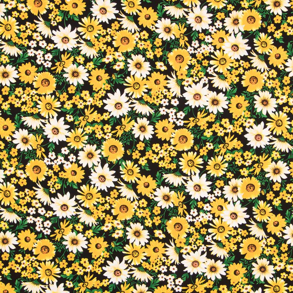 Polyester-Krepp-Gänseblümchen Gelb - Ribes y Casals