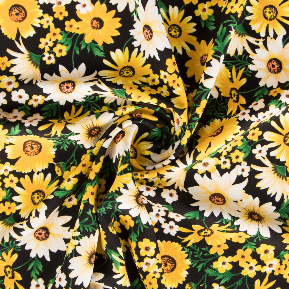 Polyester-Krepp-Gänseblümchen Gelb - Ribes y Casals