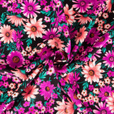 Polyester Krepp Gänseblümchen Fuchsia - Ribes y Casals