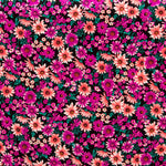 Polyester Krepp Gänseblümchen Fuchsia - Ribes y Casals
