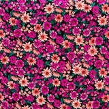 Polyester Krepp Gänseblümchen Fuchsia - Ribes y Casals