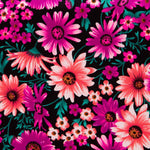 Polyester Krepp Gänseblümchen Fuchsia - Ribes y Casals