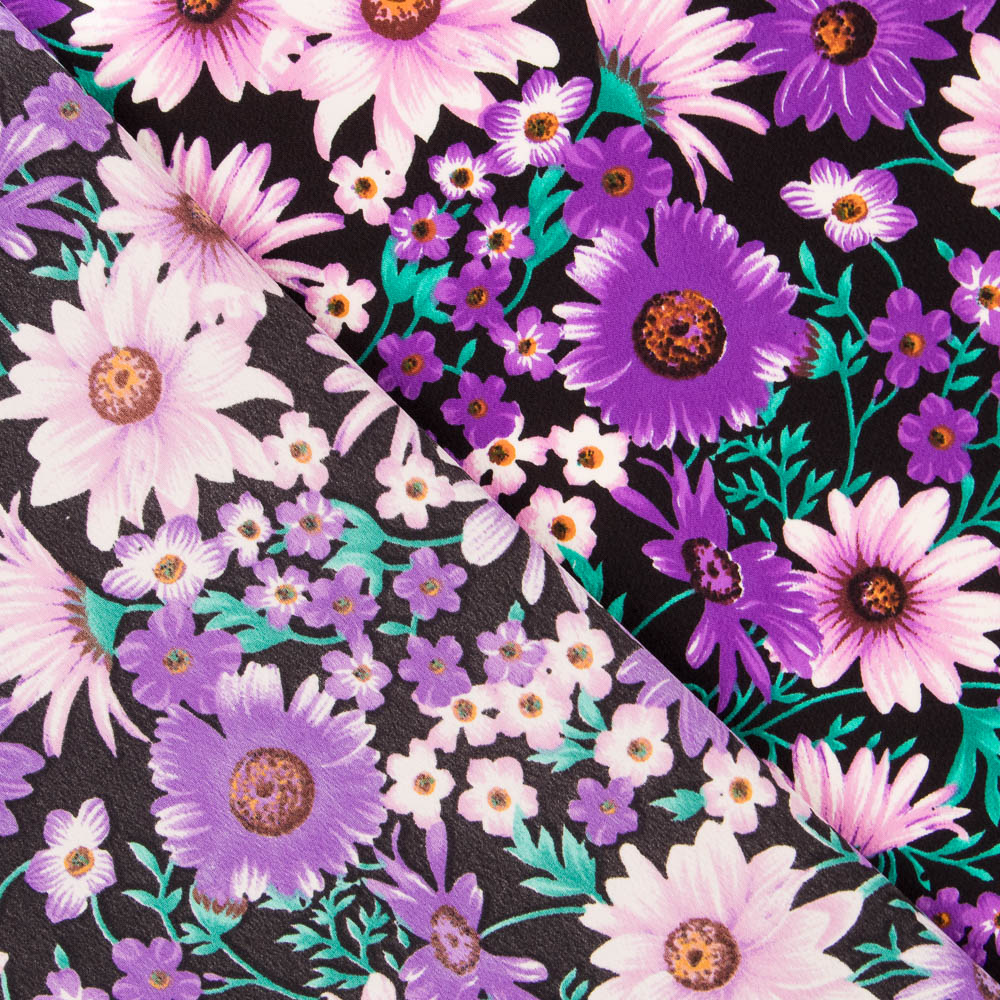 Polyester-Krepp Margaritas Lila - Ribes y Casals