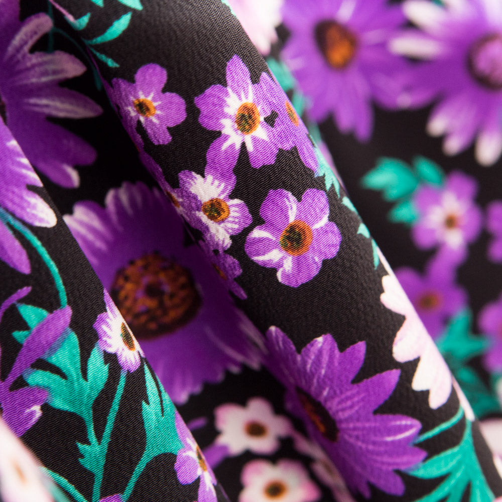 Polyester-Krepp Margaritas Lila - Ribes y Casals