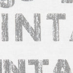 Vintage bedrucktes Segeltuch Graue Buchstaben - Ribes y Casals