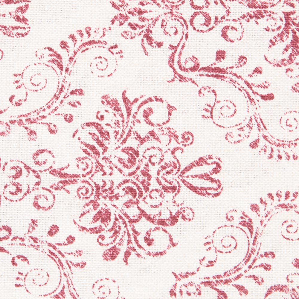 Bedrucktes Segeltuch Barock Rustikal Granatrot - Ribes y Casals