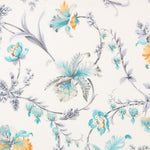 Bedrucktes Rohsegeltuch Japanische Blume - Ribes y Casals