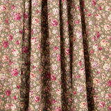 Cretonne Blumen Popeline Khaki - Ribes y Casals