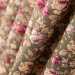 Cretonne Blumen Popeline Khaki - Ribes y Casals
