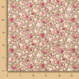 Cretonne Blumen Popeline Khaki - Ribes y Casals