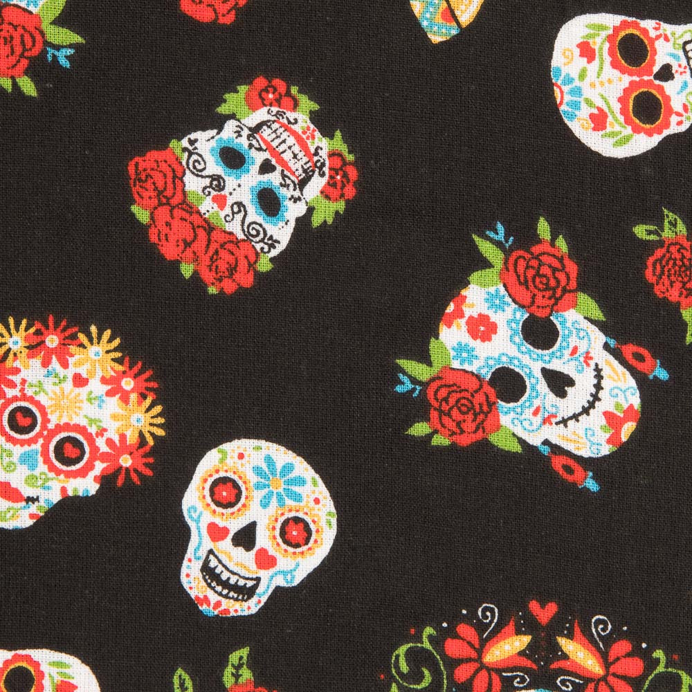 Catrinas Cotton Flowers Schwarz - Ribes y Casals
