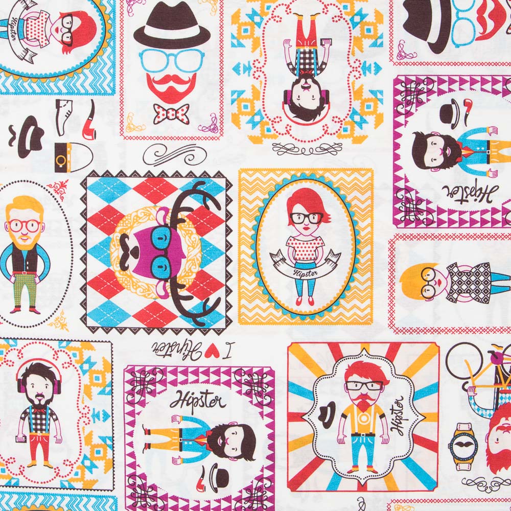 Hipster bedrucktes Segeltuch - Ribes y Casals