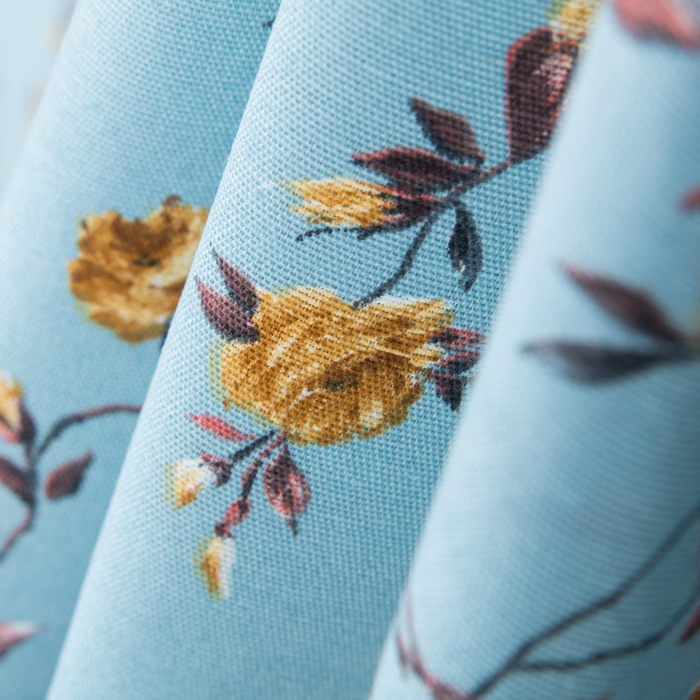 Herbstblau bedrucktes Segeltuch - Ribes y Casals