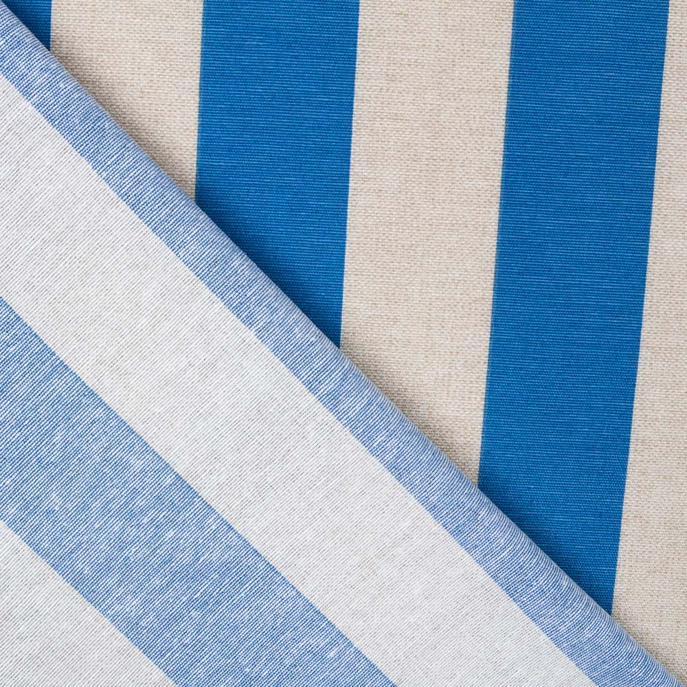 Bedrucktes Segeltuch Blau Beige Gestreift - Ribes y Casals