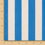 Bedrucktes Segeltuch Blau Beige Gestreift - Ribes y Casals