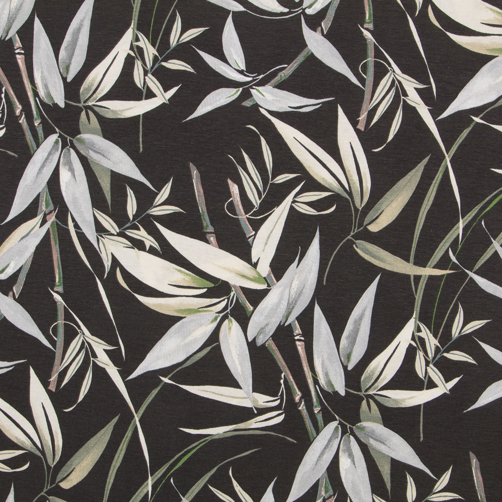 Bedruckter Canvas-Stoff Tropic Schwarz - Ribes y Casals