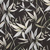 Bedruckter Canvas-Stoff Tropic Schwarz - Ribes y Casals