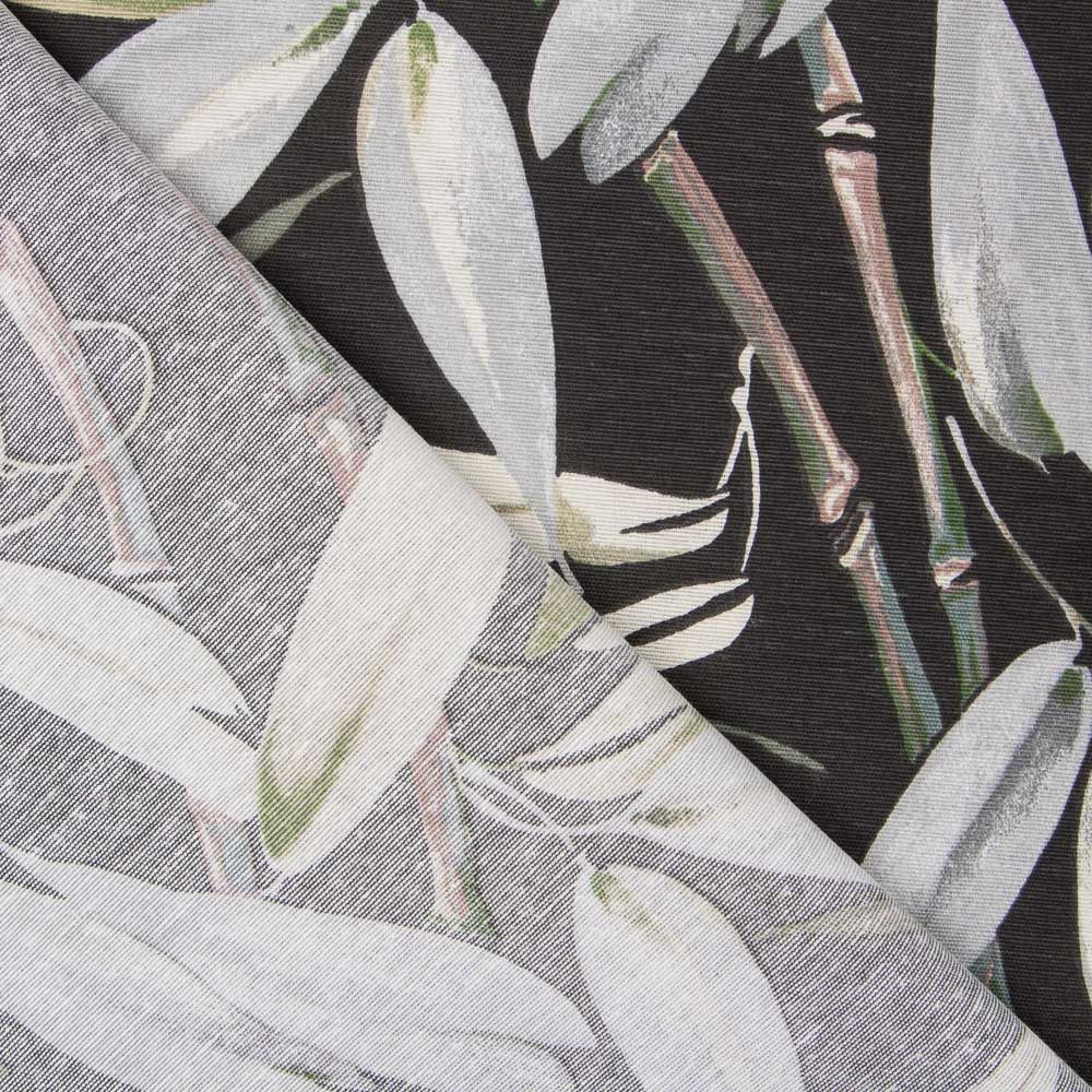 Bedruckter Canvas-Stoff Tropic Schwarz - Ribes y Casals