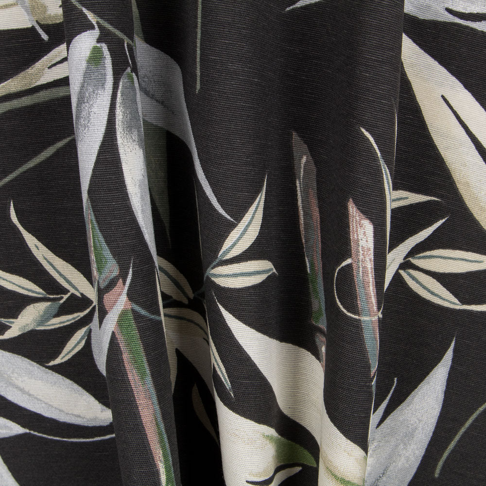 Bedruckter Canvas-Stoff Tropic Schwarz - Ribes y Casals