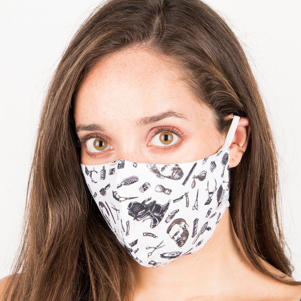 Barbier Weiß Hygiene Maske - Ribes y Casals