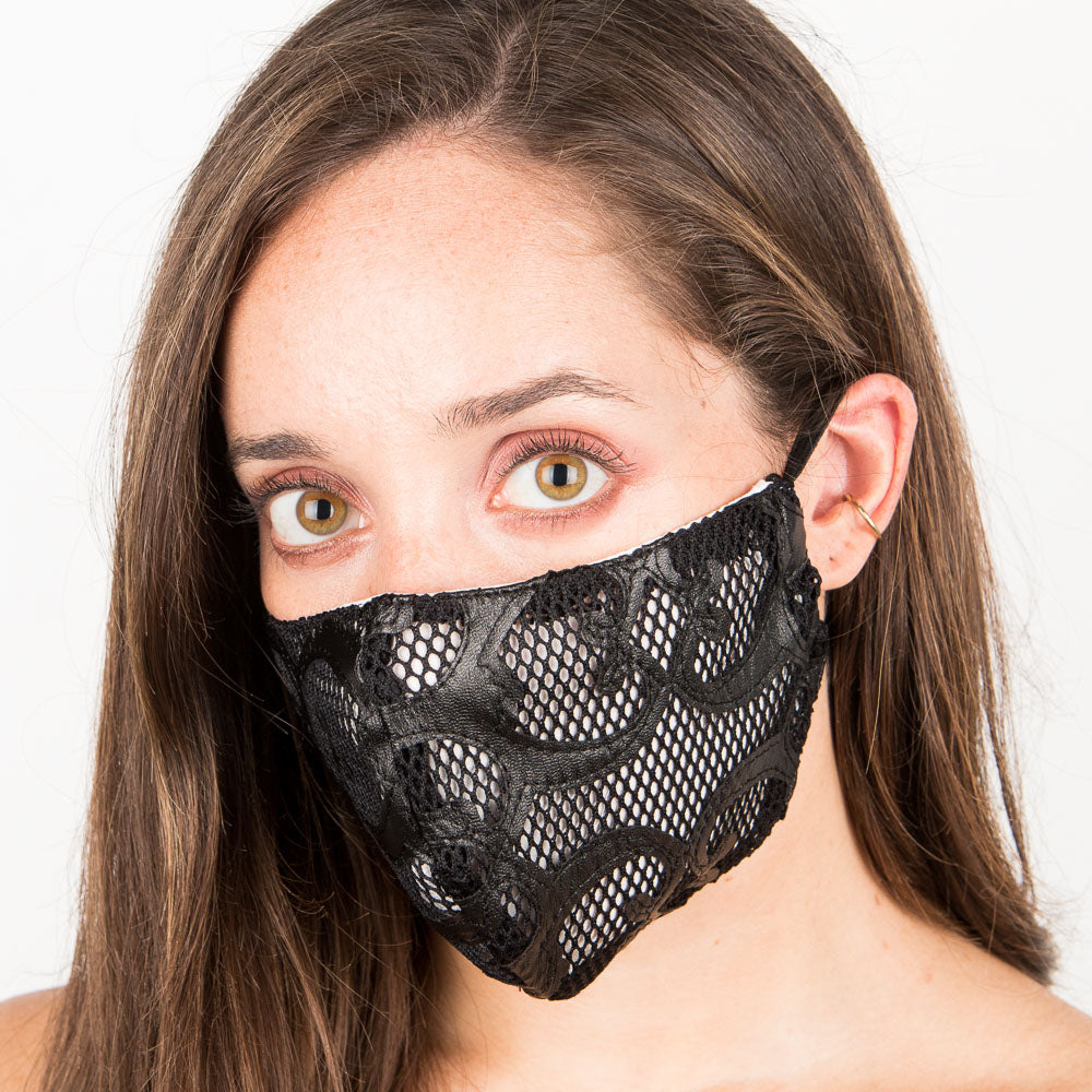 Hygienemaske Openwork Schwarz - Ribes y Casals