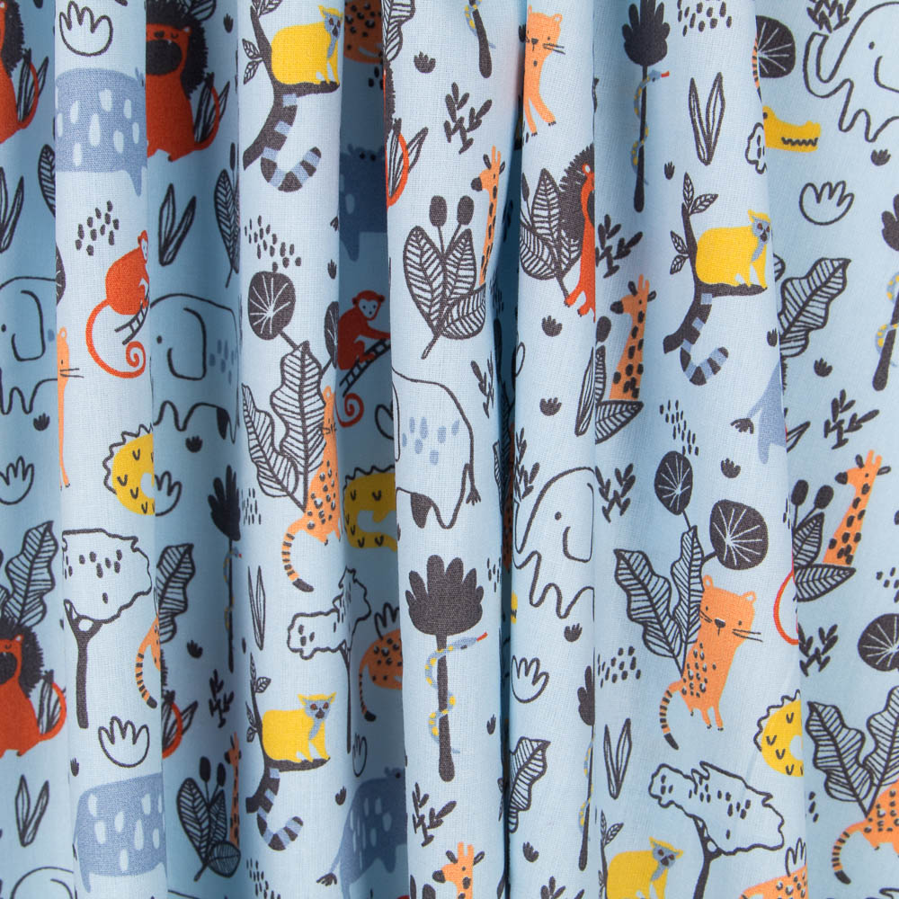 Hellblau Zoo Cotton - Ribes y Casals