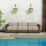 Reststück Outdoor-Segeltuch, schwarz, mehrfarbig gestreift – verschiedene Maße x Breite 160 cm - Ribes y Casals