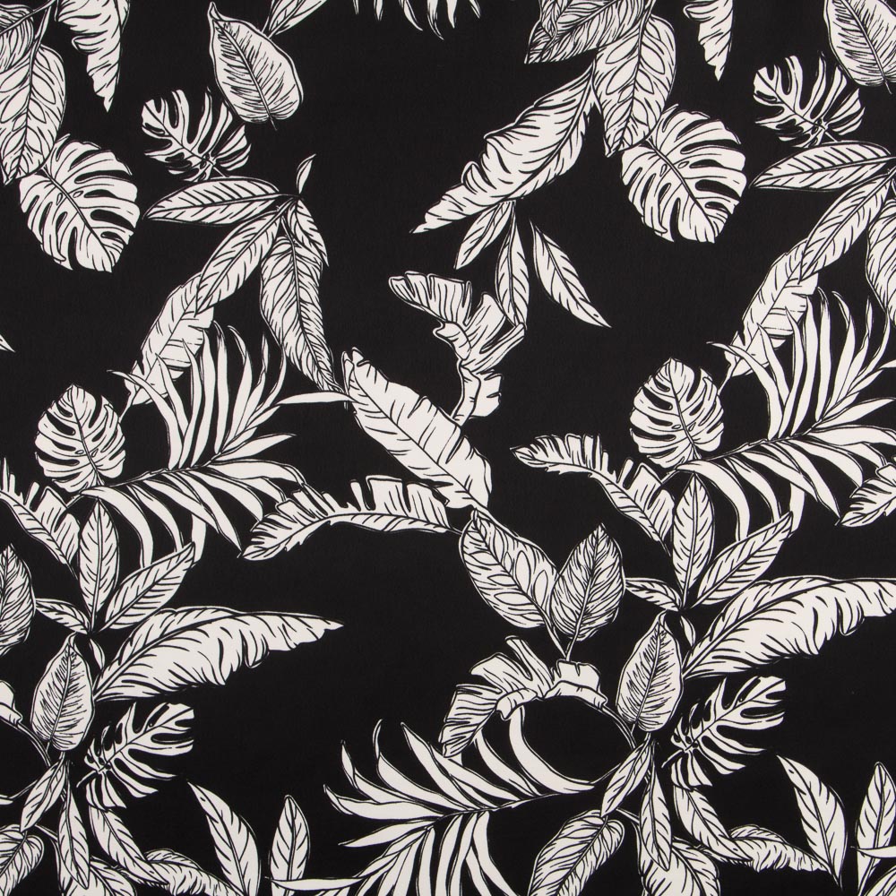 Krepp-Satin Tropic Schwarz - Ribes y Casals