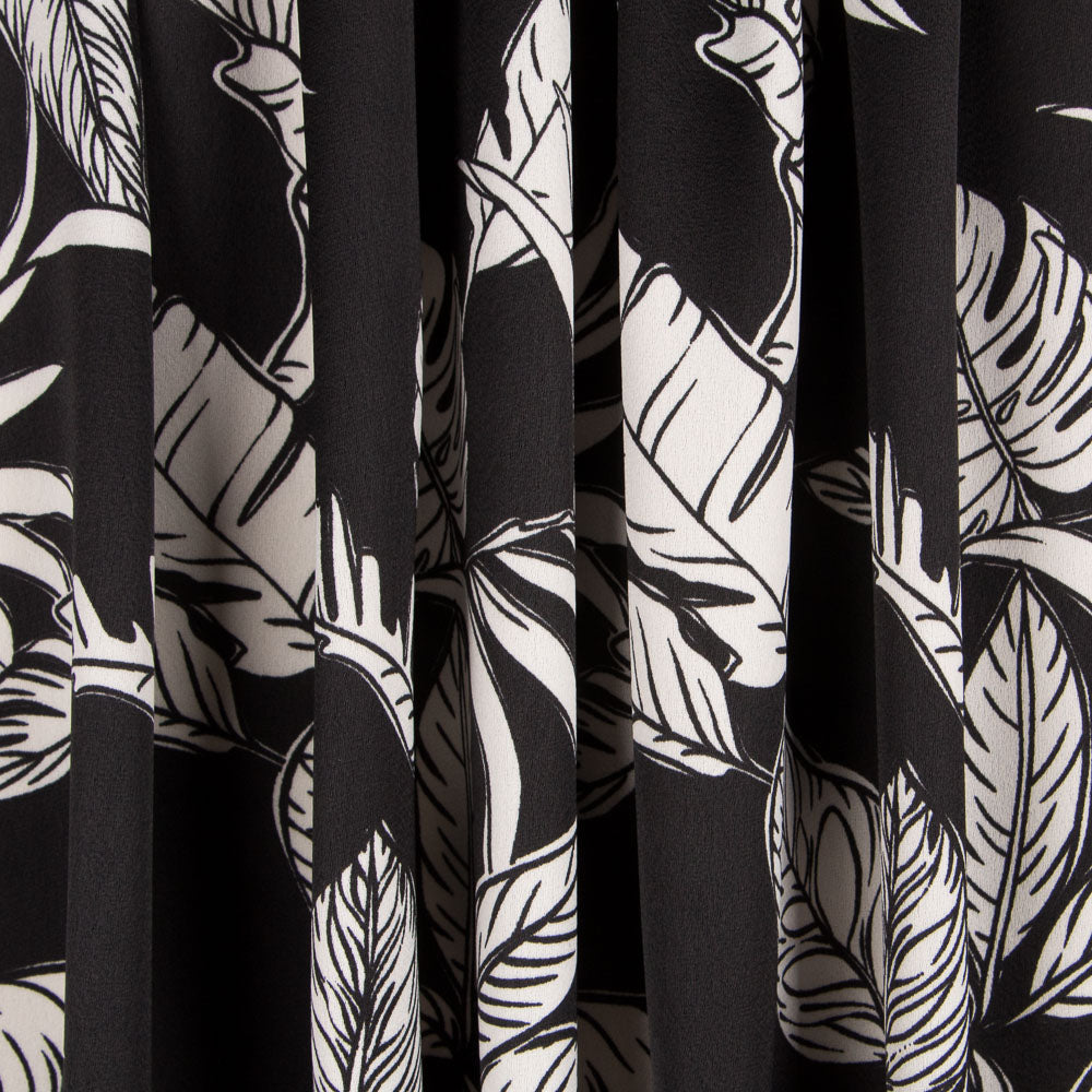 Krepp-Satin Tropic Schwarz - Ribes y Casals