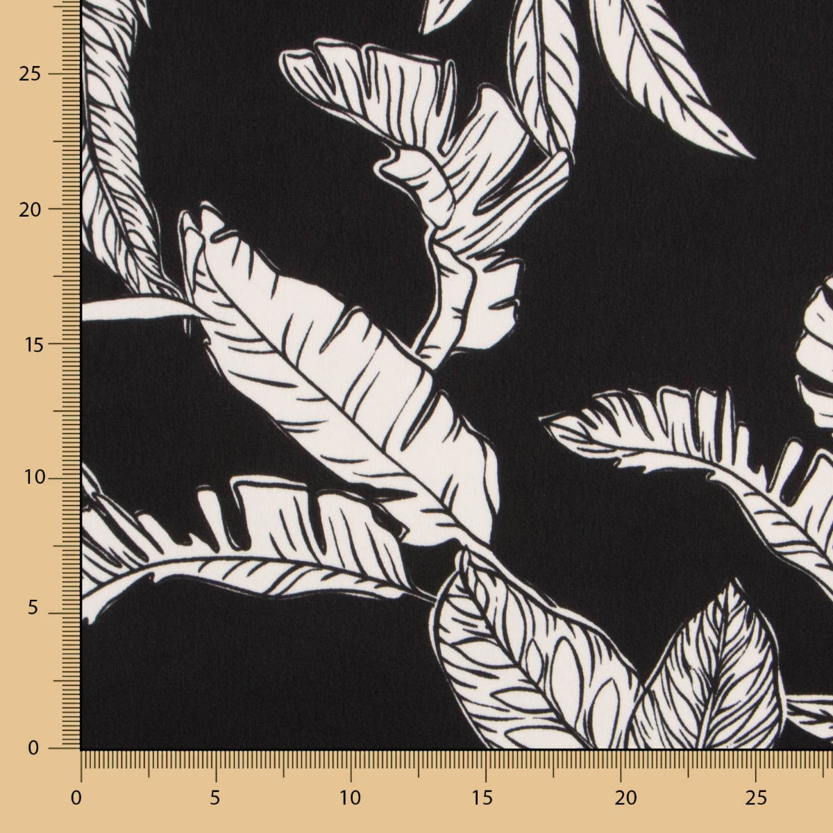 Krepp-Satin Tropic Schwarz - Ribes y Casals