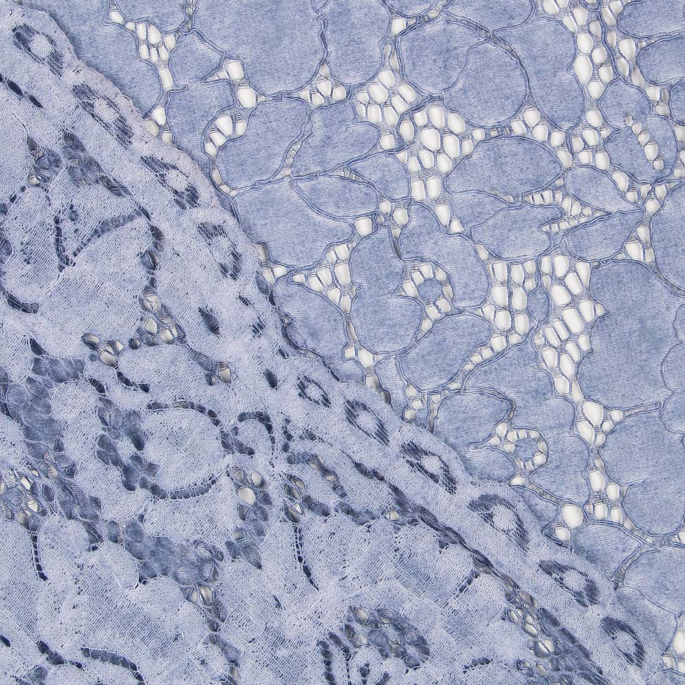 Tie-dye Spitze Rebrodé Blau - Ribes y Casals