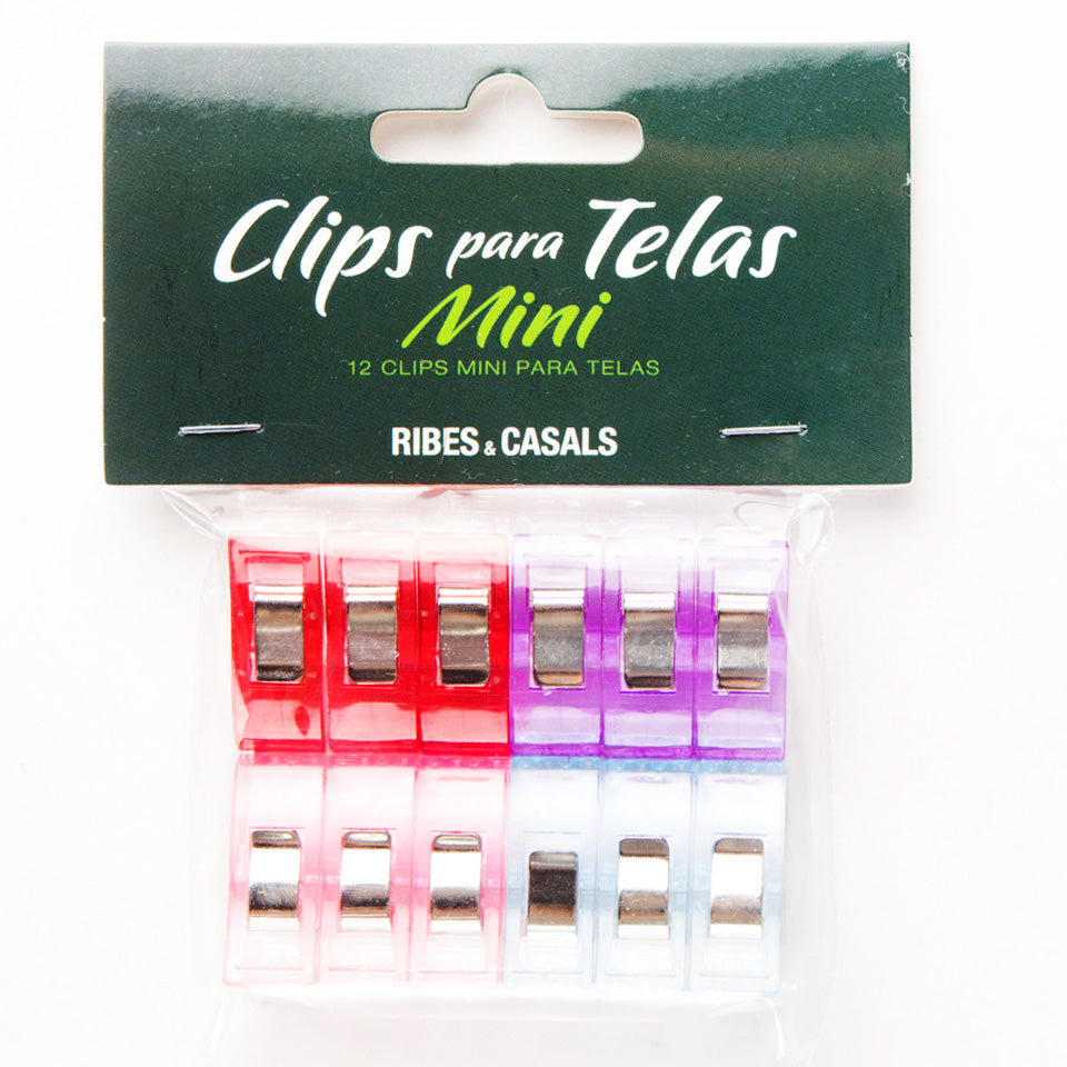 Packung 12 Mini-Stoffklammern - Ribes y Casals