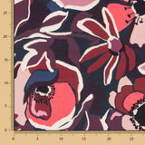 Botanischer Feinkrepp Granat - Ribes y Casals