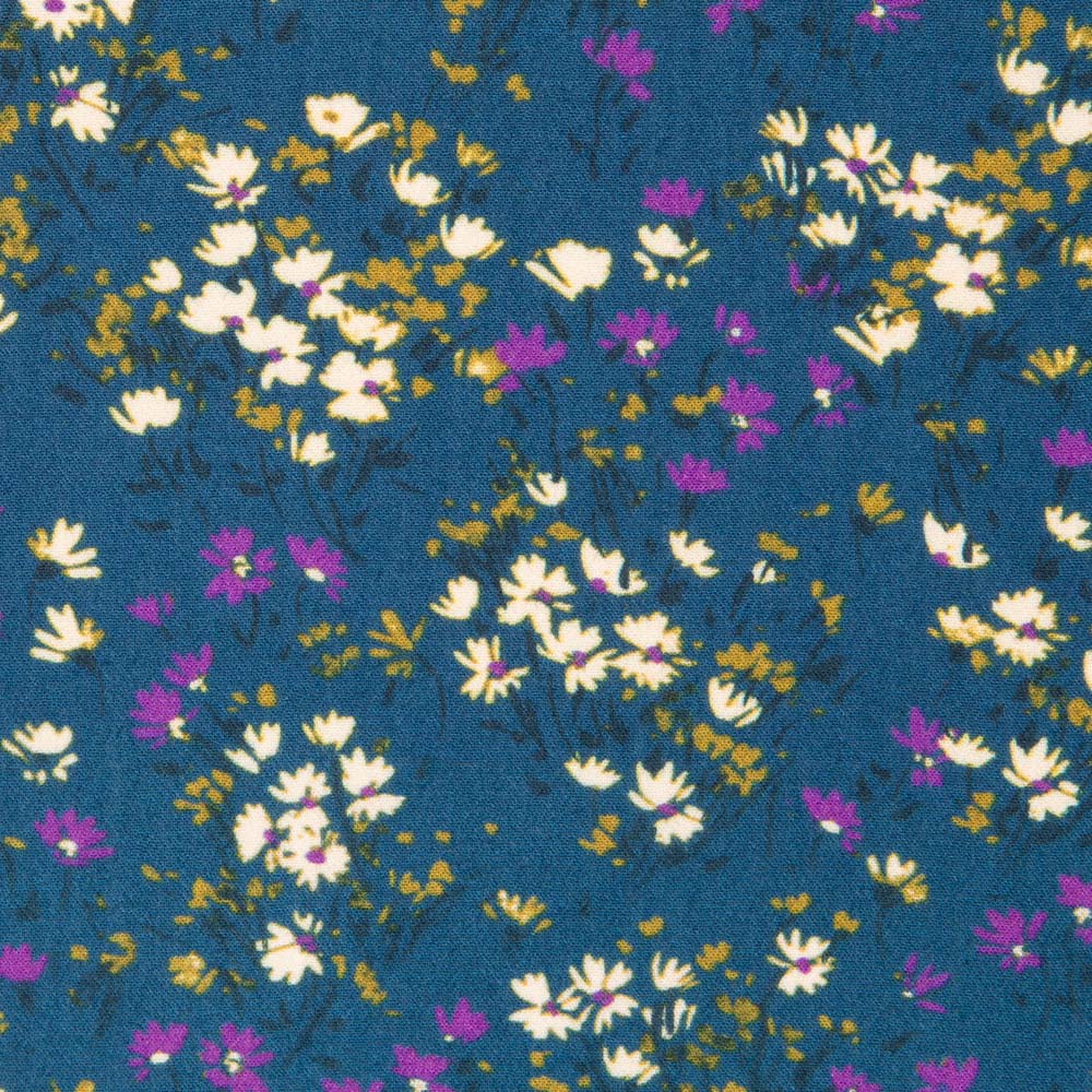 Krepp Viskose Winter Blau - Ribes y Casals