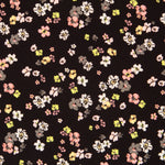 Flaches Spandex Schwarz Blumen - Ribes y Casals