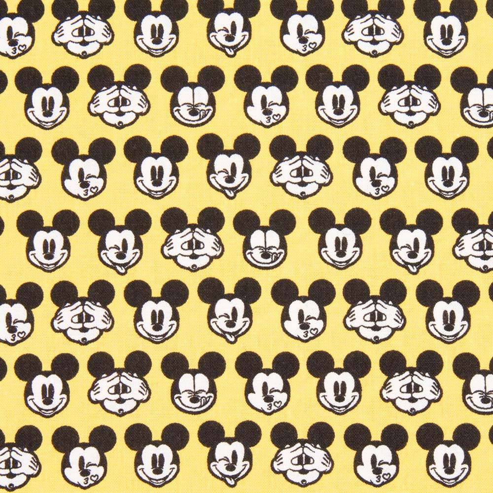 Baumwolle Mickey Face Gelb - Ribes y Casals
