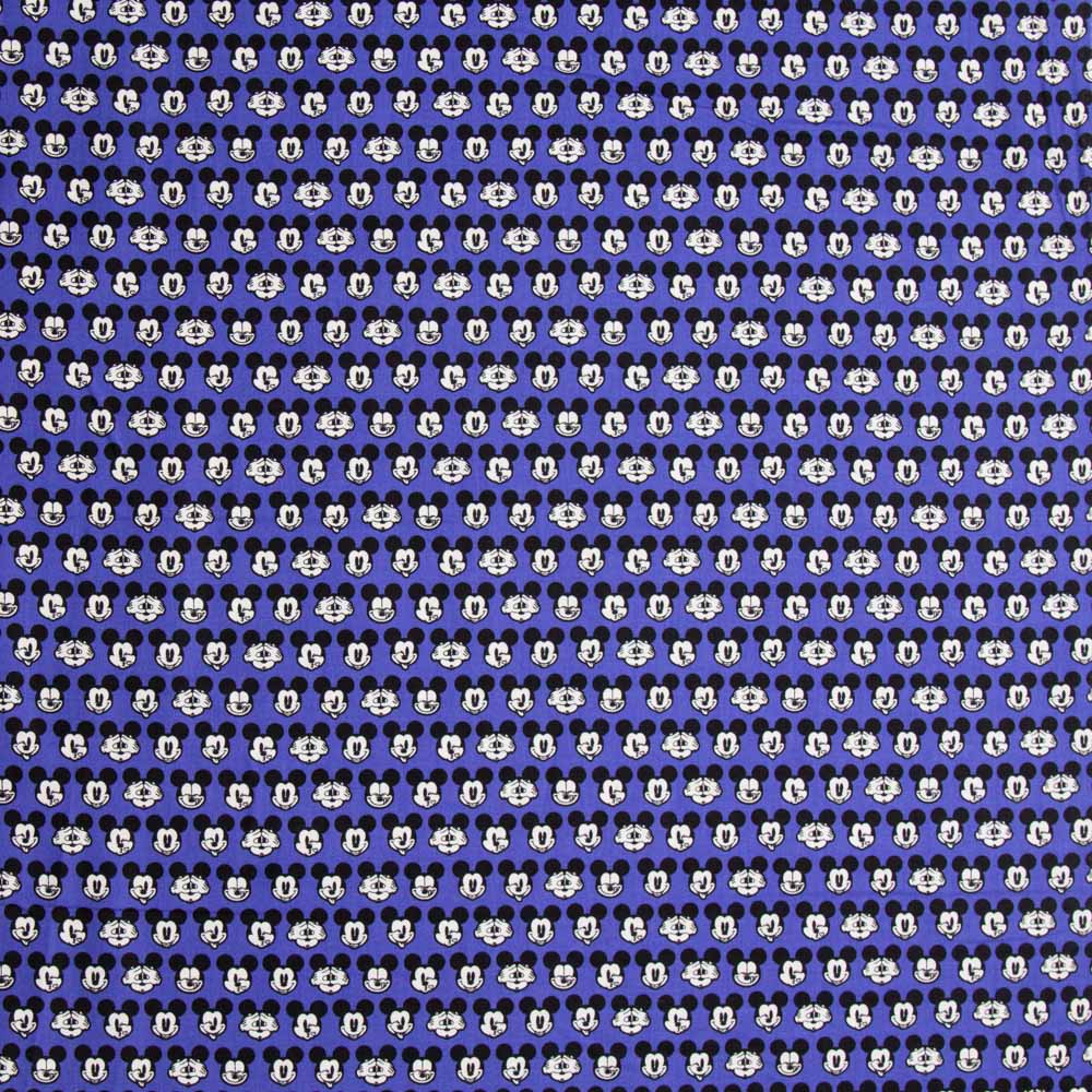 Baumwolle Mickey Face Blau - Ribes y Casals